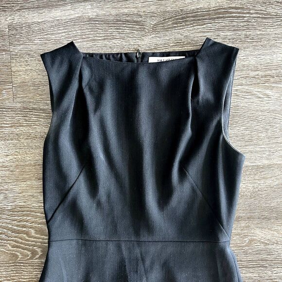 EUC MM Lafleur The Ryann Dress Jet Twill Sheath Dress Jet Black  Size 4 - Picture 6 of 13